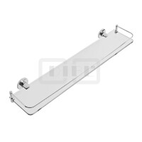 DIBLaccessoires Waschtisch-Wand-Kristallglas-Ablage 600 mm, mit Messing-Wandkonsolen