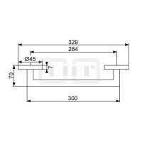 DIBLaccessoires Messing-Badewannen-Haltegriff 300 mm