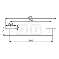DIBLaccessoires Messing-Badetuchhalter 600 mm