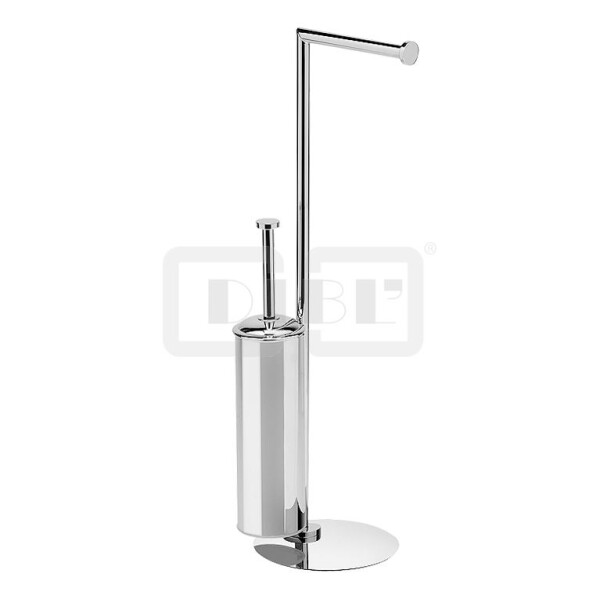 DIBLaccessoires Messing-Standkombination, mit Toilettenbürstengarnitur und Toilettenpapierhalter ohne Deckel