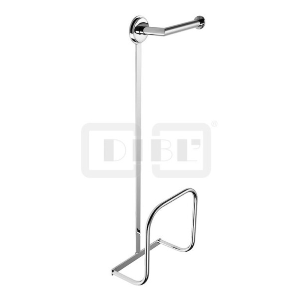 DIBLaccessoires Messing-Toilettenpapierhalter ohne Deckel, mit integriertem Zeitschriftenhalter