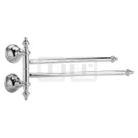 DIBLaccessoires Retro-Messing-Doppel-Handtuchhalter