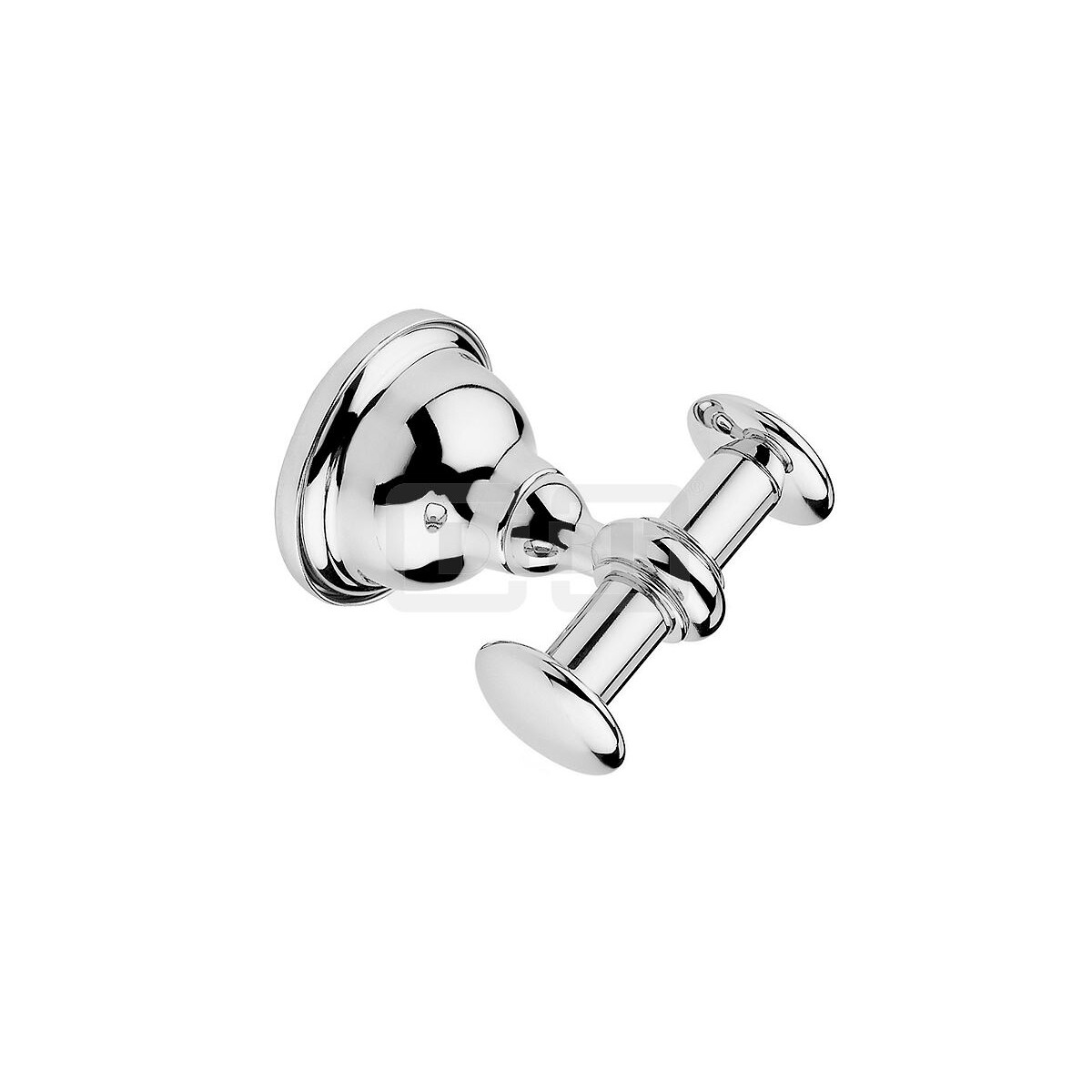 DIBLaccessoires Retro-Messing-Doppel-Handtuchhaken