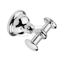 DIBLaccessoires Retro-Messing-Doppel-Handtuchhaken