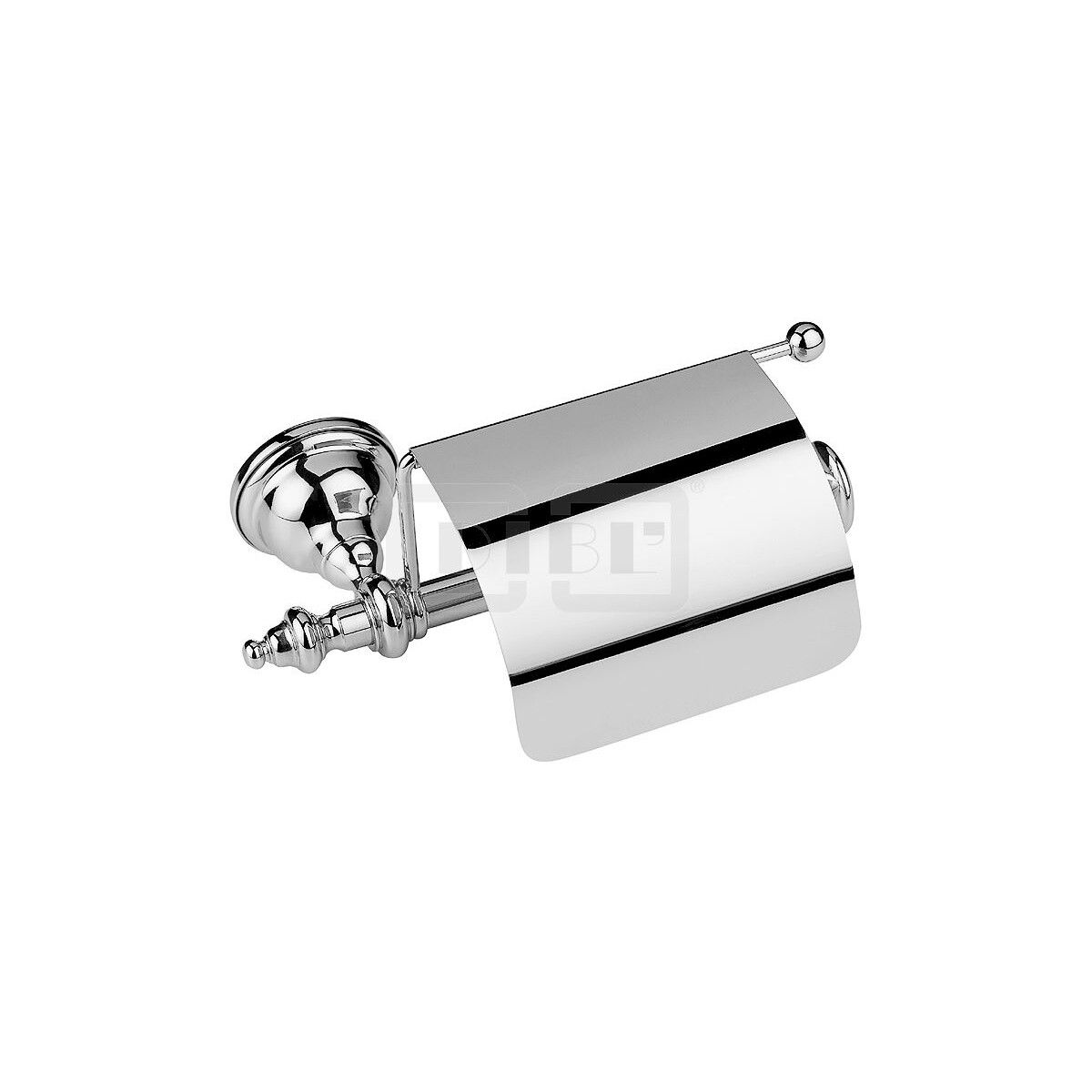 DIBLaccessoires Retro-Messing-Toilettenpapierhalter mit Deck