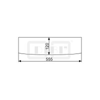 DIBLaccessoires Ersatz-Kristall-Glasablage 555 mm