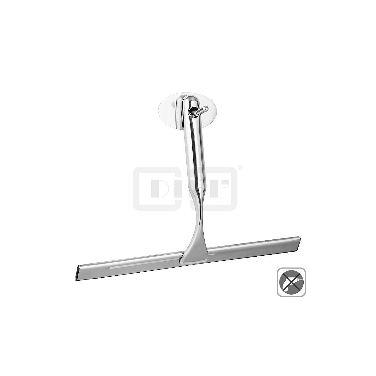 DIBLaccessoires Messing-Glaswischer-Set mit Wandhalterung, z