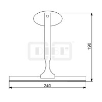 DIBLaccessoires Messing-Glaswischer-Set mit Wandhalterung, zum Kleben - keine Wandbohrung notwendig