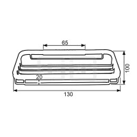DIBLaccessoires Gerade Messing-Ablage 130 mm x 100 mm x 20 mm