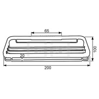 DIBLaccessoires Gerade Messing-Ablage 200 mm x 100 mm x 20 mm