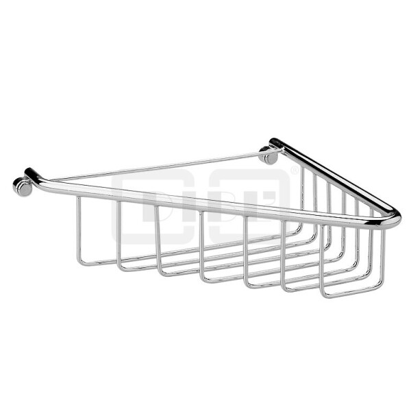 DIBLaccessoires Messing-Eck-Duschkorb 210 mm x 180 mm x 50 mm