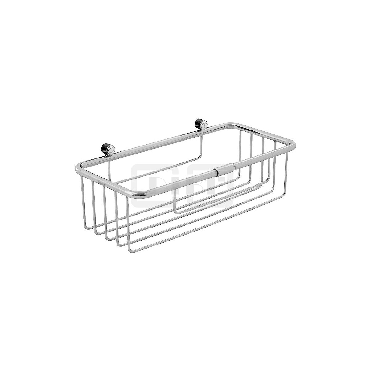 DIBLaccessoires Gerader Messing-Duschkorb 250 mm x 120 mm x 
