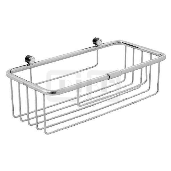 DIBLaccessoires Gerader Messing-Duschkorb 250 mm x 120 mm x 80 mm