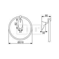 DIBLaccessoires Messing-Handtuchring