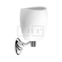 DIBLaccessoires Messing-Wand-Zahnputzbecher, mit handgefertigtem Keramik-Becher