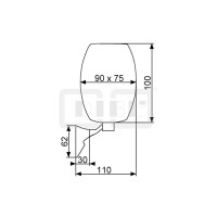 DIBLaccessoires Messing-Wand-Zahnputzbecher, mit handgefertigtem Keramik-Becher