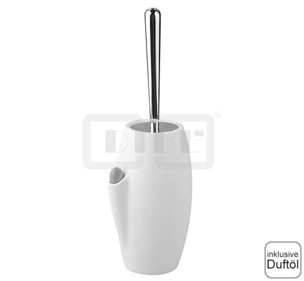 DIBLaccessoires Stand-Toilettenbürstengarnitur, mit handgefertigtem Keramik-Bürstenbecher mit Vorratsbehälter für Duftöl