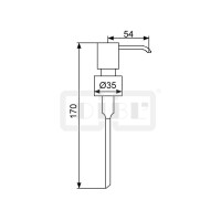 DIBLaccessoires Ersatz-Messing-Universal-Seifenspenderpumpe