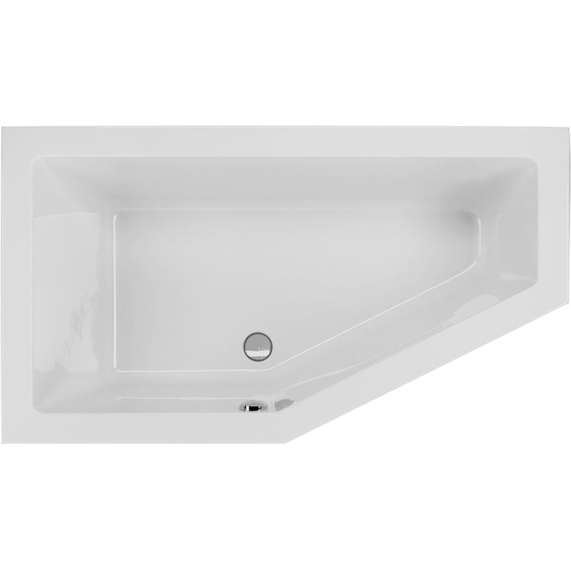 Raumsparwanne Lupor, 160 x 90 x 49 cm, natura links