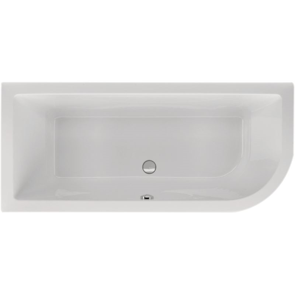 Eckvorwandwanne Lupor, 180 x 80 x 50 cm, weiß links