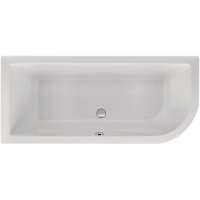 Eckvorwandwanne Lupor, 180 x 80 x 50 cm, weiß links