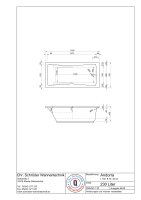 Rechteckbadewanne Andorra, 160 x 75 x 45 cm, weiß