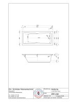 Rechteckbadewanne Andorra, 180 x 80 x 45 cm, weiß