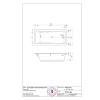 Rechteckbadewanne Andorra, 190 x 90 x 45 cm, weiß