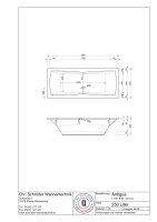 Rechteckbadewanne Antigua, 190 x 80 x 44,5 cm, weiß