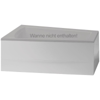 Schürze zur Raumsparwanne Lara 160, links, weiß Bauhöhe inkl. Badewanne 64 cm