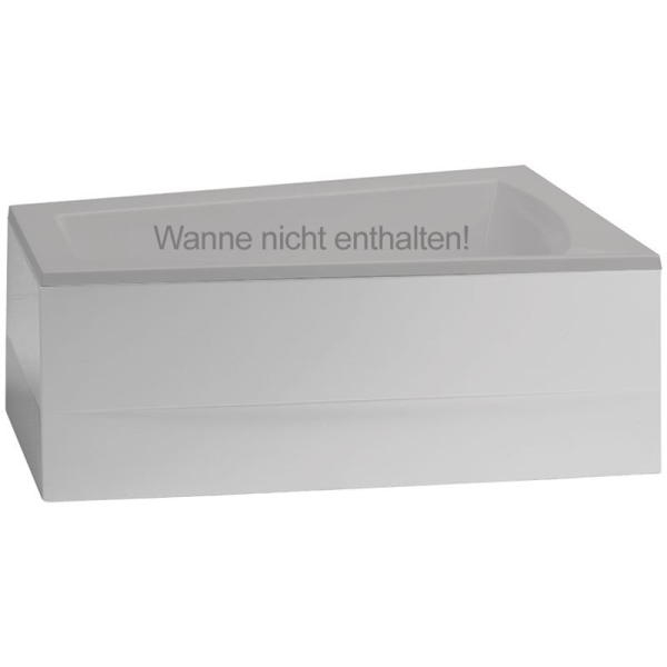 Schürze zur Raumsparwanne Lara 170, rechts, weiß Bauhöhe inkl. Badewanne 64 cm