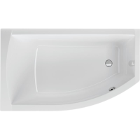 Raumsparwanne Flo, 160 x 95 x 45,5 cm, weiß, links