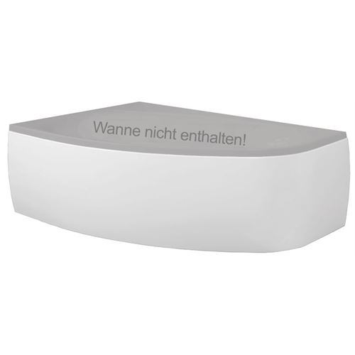 Schürze zur Raumsparwanne Kameleon links weiß