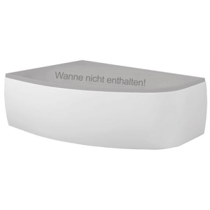 Schürze zur Raumsparwanne Kameleon links weiß