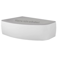 Schürze zur Raumsparwanne Kameleon links weiß