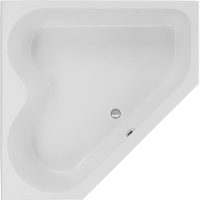 Eckwanne Cyprus, 145 x 145 x 50 cm, ebony matt