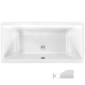 Rechteckwanne Malibu Eco Slim, 160 x 75 x 42,5 cm, weiß mit Slimrand von ca. 15 - 20 mm