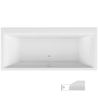 Rechteckwanne Malibu Plus Slim, 180 x 80 x 46,5 cm, weiß