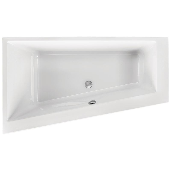 Raumsparwanne Malibu Top, 170 x 100 x 46,5 cm, weiß Ausführung links