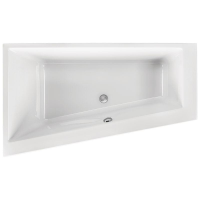Raumsparwanne Malibu Top, 170 x 100 x 46,5 cm, weiß Ausführung links