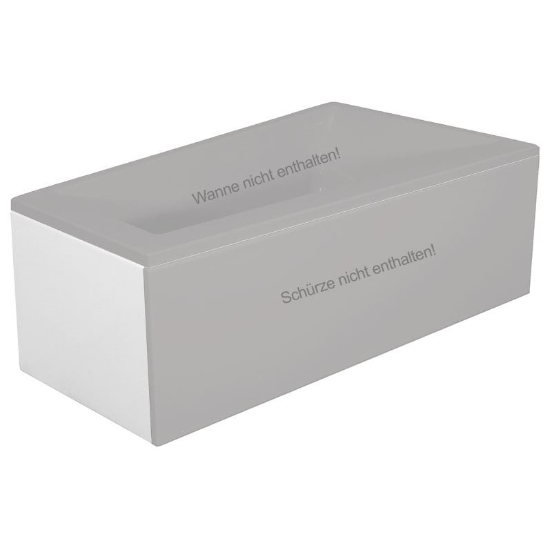 Seitenschürze zur Raumsparwanne Malibu Top, weiß,