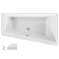 Raumsparwanne Malibu Top Slim, 170 x 100 x 46,5 cm, weiß Ausführung rechts
