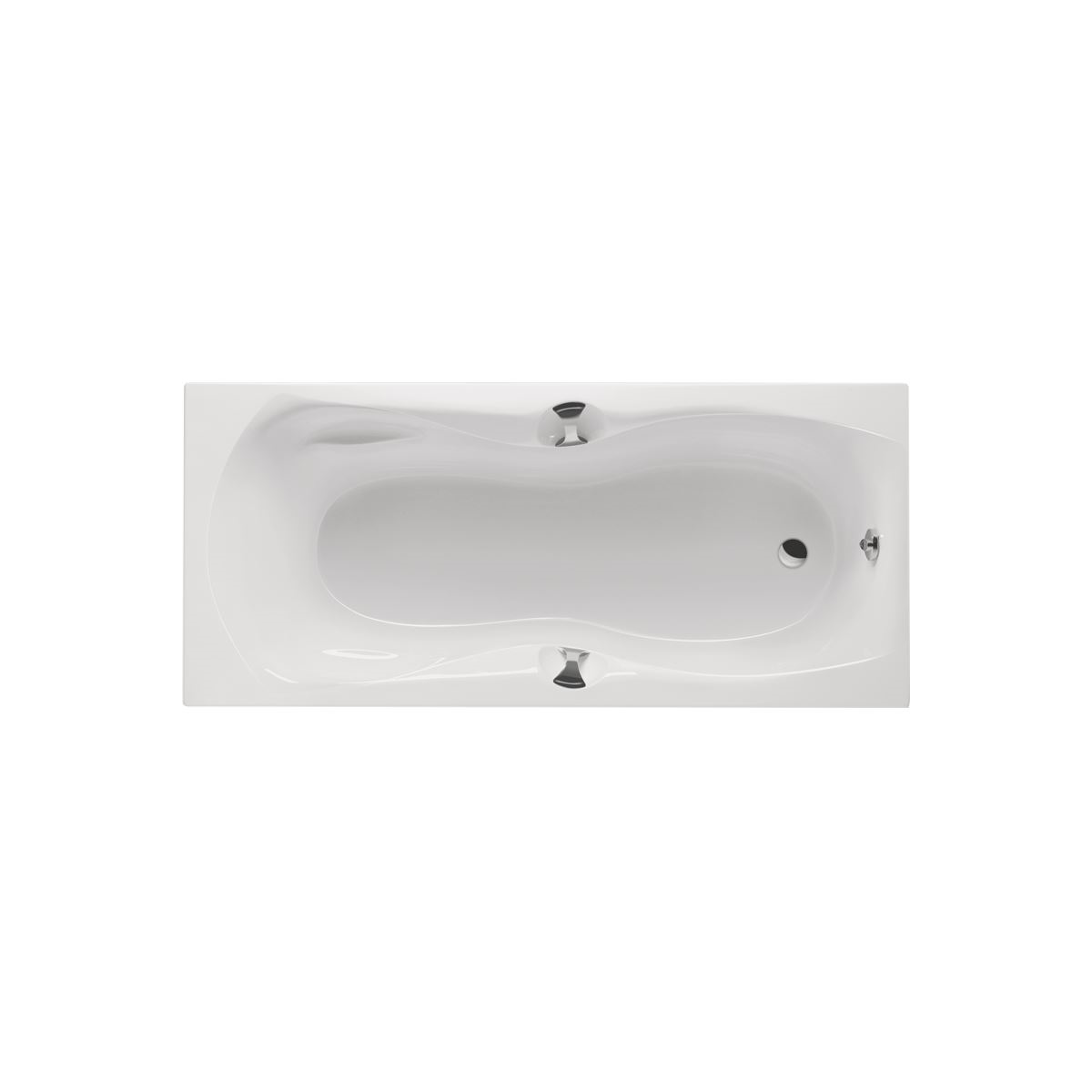 Rechteckwanne Tulu, 170 x 75 x 42,5 cm, weiß mit Griff