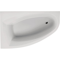 Raumsparwanne Sliver, 150 x 95 x 42,5 cm, weiß, links
