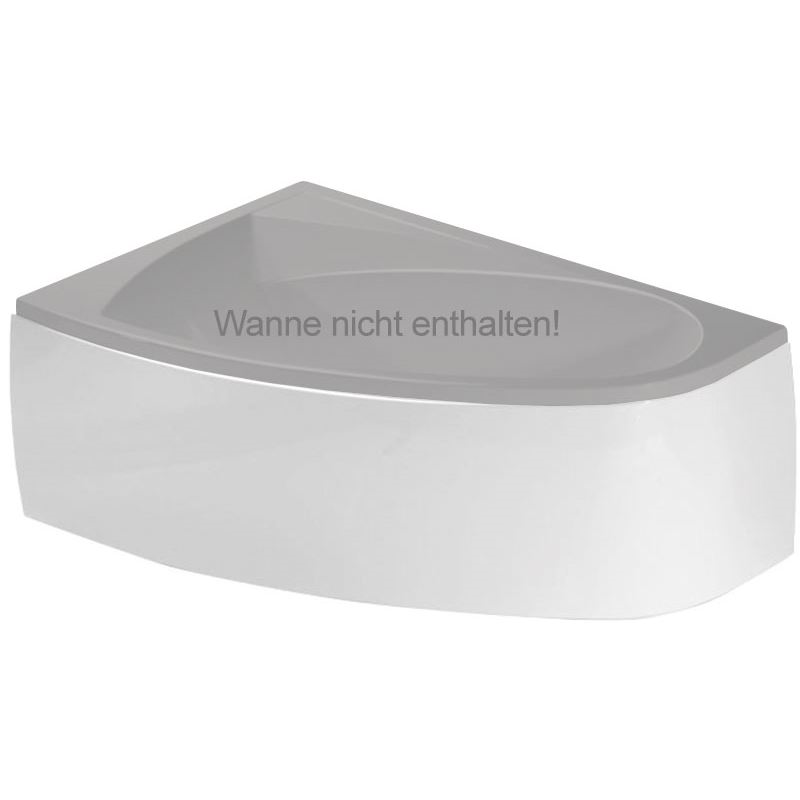 Schürze zur Raumsparwanne Sliver 150, weiß, links