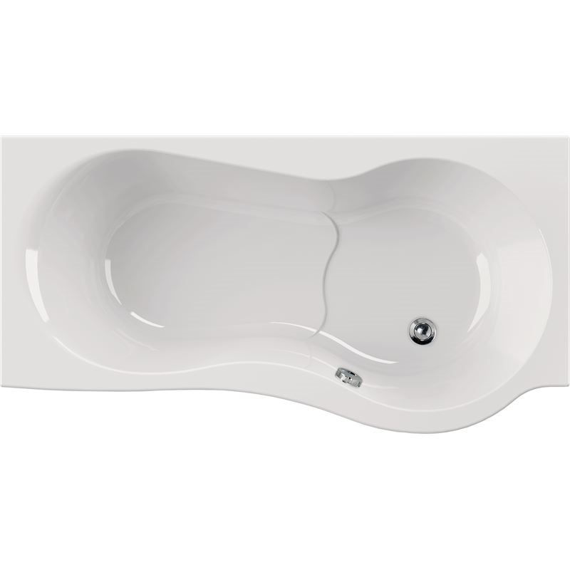 Kombibadewanne Flore, 170 x 90 x 42 cm, weiß, rechts