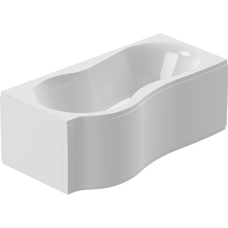 Kombibadewanne Flore, 170 x 90 x 42 cm, weiß, rechts, 