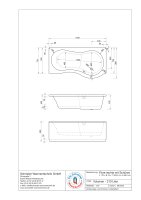 Kombibadewanne Flore, 170 x 90 x 42 cm, weiß, rechts, inkl. Trägergestell und Front- und Seitenschürze am Kopfende