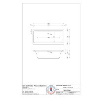 Rechteckwanne Malibu Eco, 190 x 90 x 46,5 cm, weiß