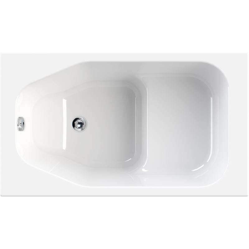 Sitzbadewanne Dobra, 120 x 70 x 43 cm, weiß